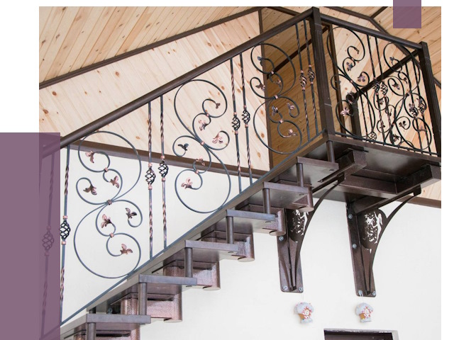Кованые лестницы в Старой Руссе от 79482 руб. под ключ