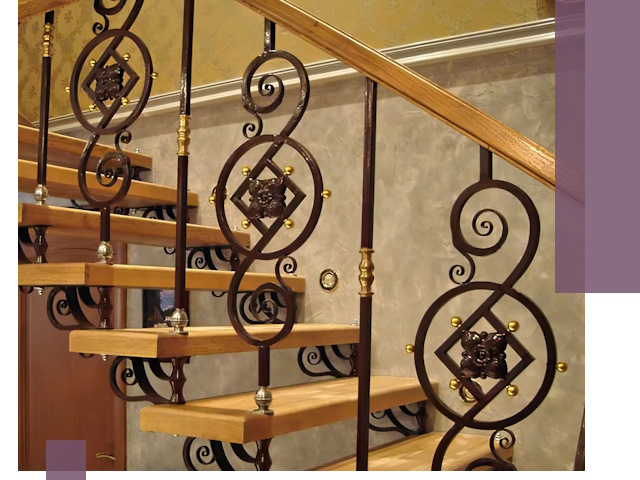 Изготовление кованых лестниц под ключ в Старой Руссе