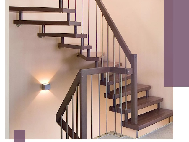 Изготовление лестниц на больцах в Старой Руссе под ключ