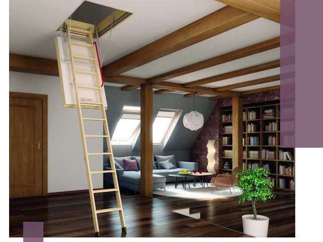 Чердачные лестницы под ключ в Старой Руссе: изготовление и монтаж