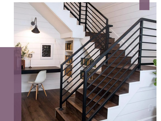 Перила для лестницы в доме в Старой Руссе от 7388 руб. — ПРОЛЁТ-Срс