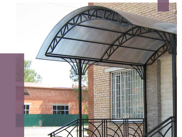 Металлические навесы и козырьки в Старой Руссе от 12738 руб.