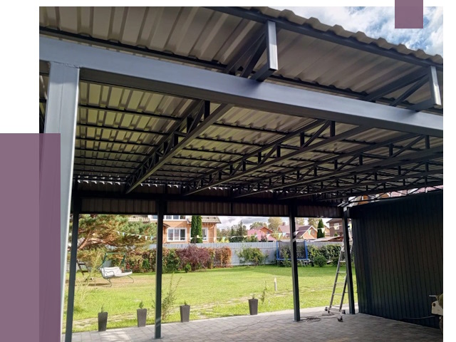 Монтаж навесов в Старой Руссе от 7337 руб. — установка навеса | ПРОЛЁТ-Срс