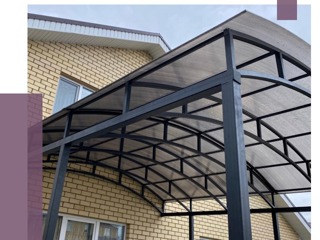 Монтаж козырьков в Старой Руссе от 11464 руб. | ПРОЛЁТ-Срс