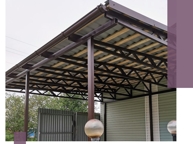 Навесы под ключ в Старой Руссе: изготовление, монтаж и гарантия