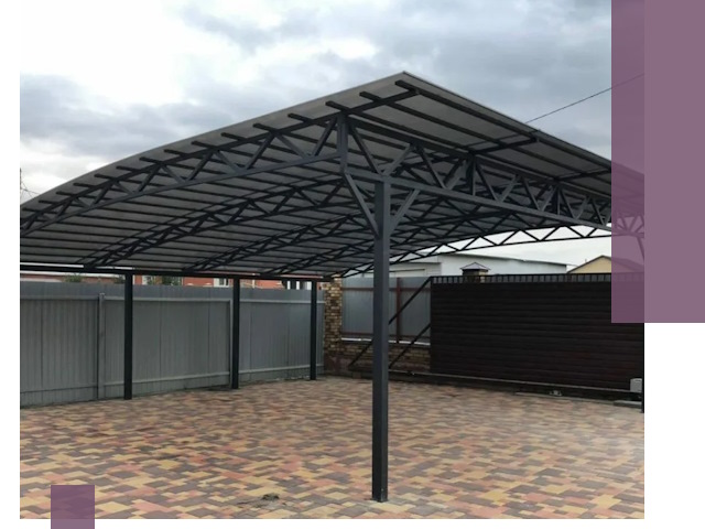 Недорогие навесы под ключ в Старой Руссе — изготовление и монтаж