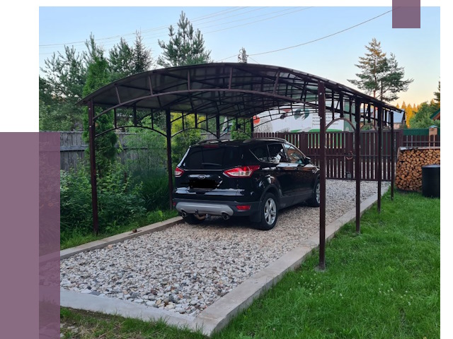 Навесы для автомобиля в Старой Руссе от 13094 руб.  | ПРОЛЁТ-Срс