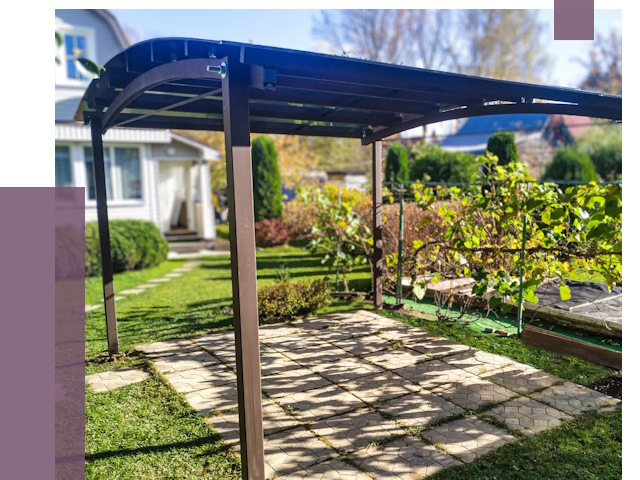 Навесы для дачи в Старой Руссе от 12687 руб. под ключ — ПРОЛЁТ-Срс