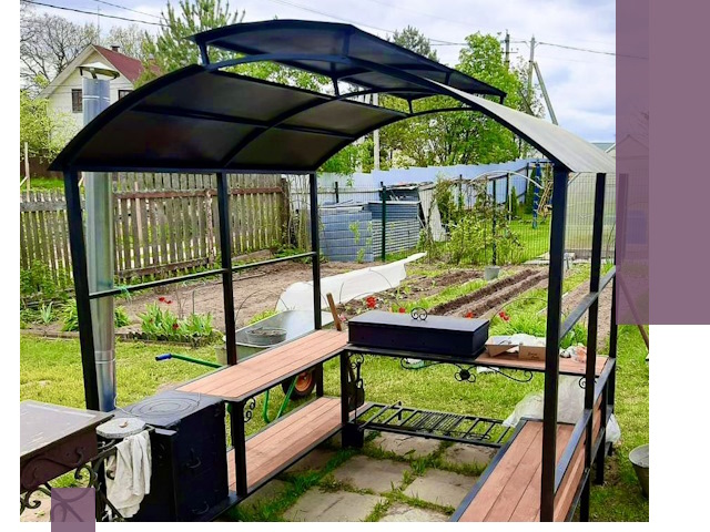 Навесы для барбекю в Старой Руссе: изготовление, монтаж и демонтаж