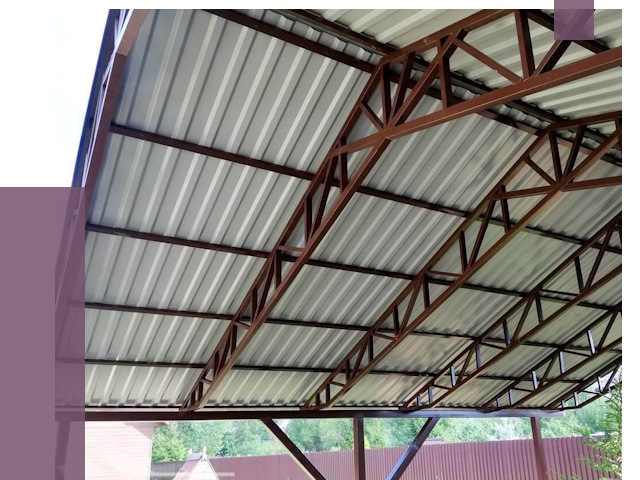 Навесы из профнастила в Старой Руссе от 7337 руб. | ПРОЛЁТ-Срс