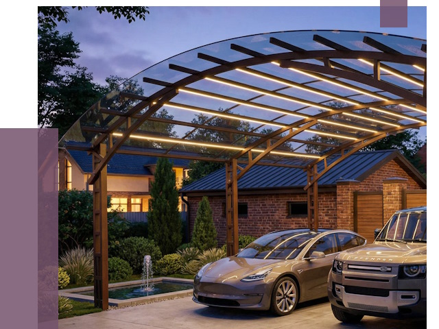 Металлические навесы в Старой Руссе от 12636 руб. под ключ — ПРОЛЁТ-Срс