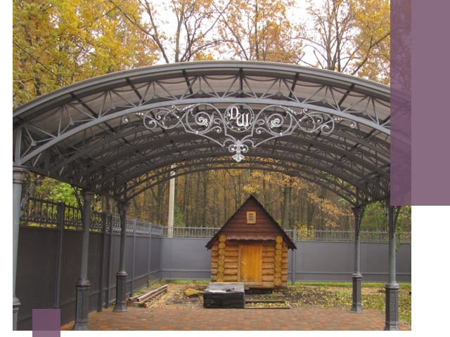 Кованые навесы премиум-класса под заказ в Старой Руссе