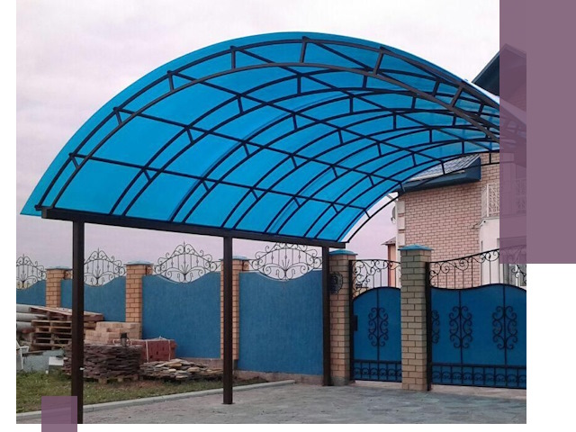 Арочные навесы под ключ в Старой Руссе — изготовление и монтаж