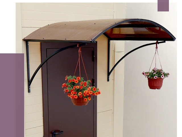 Козырьки над входом в Старой Руссе от 14776 руб.  | ПРОЛЁТ-Срс