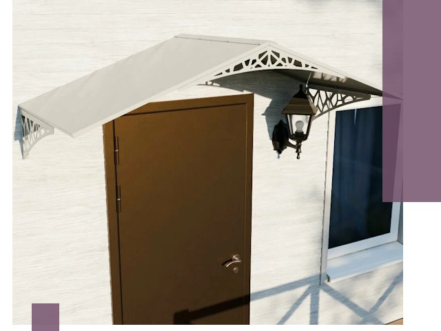 Металлические козырьки на входы и террасы в Старой Руссе