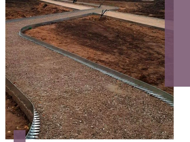 Металлические бордюры под ключ в Старой Руссе — изготовление и монтаж