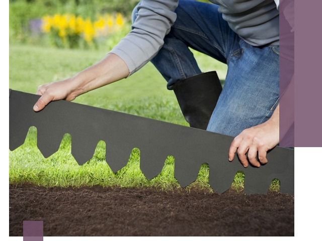 Металлические бордюры для газона в Старой Руссе — изготовление и монтаж