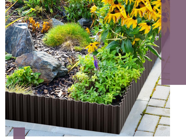 Металлические бордюры для клумб в Старой Руссе — производство и монтаж